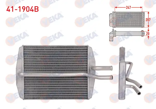 VEKA 41-1904B | Kalorifer Radyatörü Brazing Ford Fiesta 1 4 Efi 1996 2002