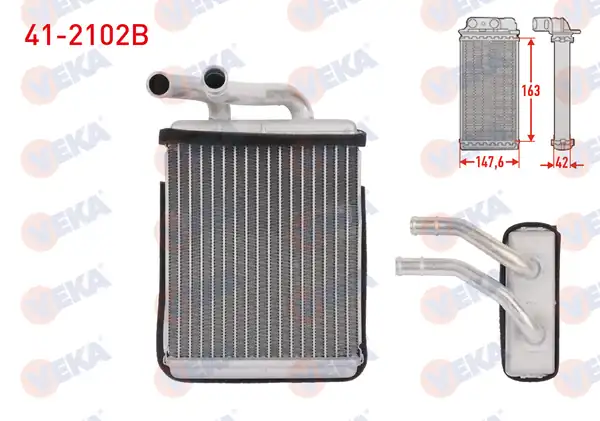 VEKA 41-2102B | Kalorifer Radyatörü Brazing Hyundai H100 2 5 D Pick Up 1993 2004