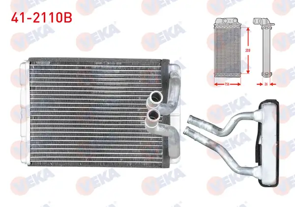VEKA 41-2110B | Kalorifer Radyatörü Brazing Ince Kazan Hyundai Starex 2.5 CRDI 1997-2007