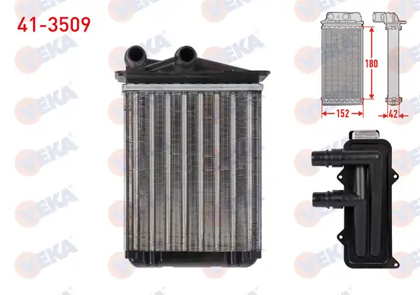 VEKA 41-3509 | Kalorifer Radyatörü Mekanik Renault Traffic II Fl 1 9 dCi 2001 2014