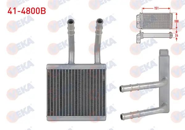 VEKA 41-4800B | Kalorifer Radyatörü Brazing Ssangyong Actyon İ 2 0 Xdi 2005 2012 Kyron 2 0 Xdi 2005 2011