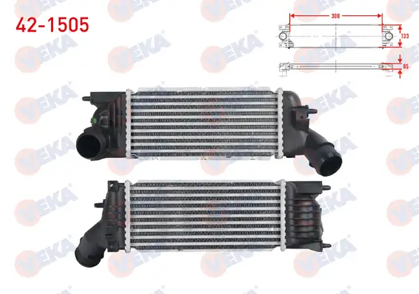 VEKA 42-1505 | Turbo Radyatörü İntercooler Citroen C5 II 1 6 Hdi 2 0 Hdi 2004 2008 Peugeot 407 1 6 Hdi 2 0 Hdi 2004 2011