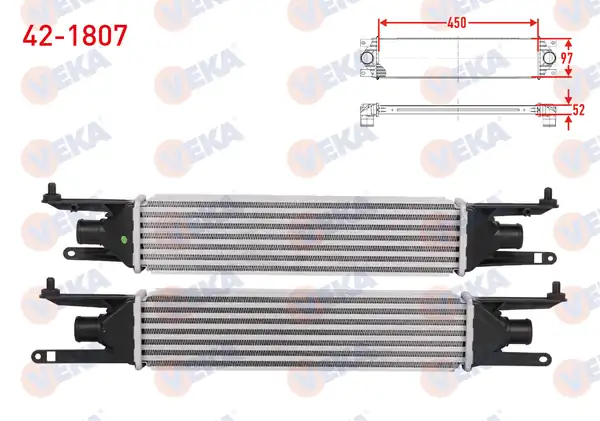 VEKA 42-1807 | Turbo Radyatörü İntercooler Fiat Grande Punto 199 1 3 Mjt 75 Hp 2005 2012