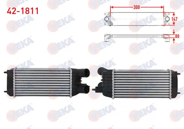 VEKA 42-1811 | Turbo Radyatörü İntercooler Fiat Scudo 270 1 6 Mjt 2007