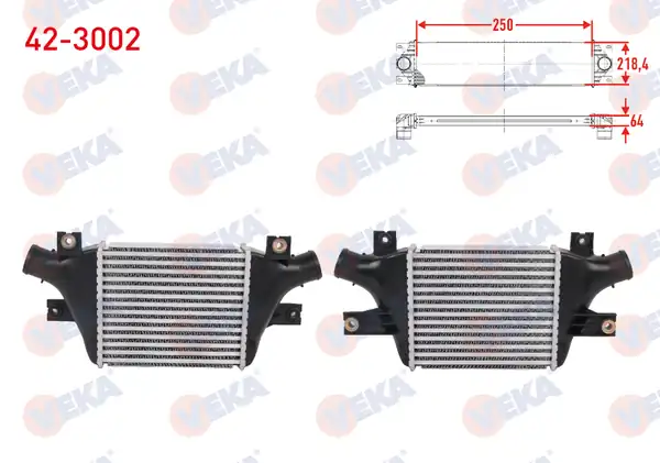 VEKA 42-3002 | Turbo Radyatörü İntercooler Citroen C4 Aircross 1 6 Hdi 115 114 Hp 2012