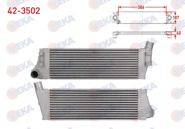 VEKA 42-3502 | Turbo Radyatörü İntercooler Renault Megane II Bm0 1 Cm0 1 1 5 dCi 2002 2008