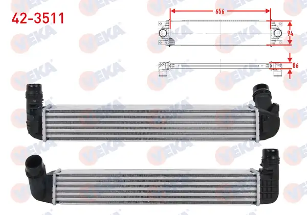 VEKA 42-3511 | Turbo Radyatörü (Intercooler) Renault Fluence (L30) 1.5 DCI 2009 -