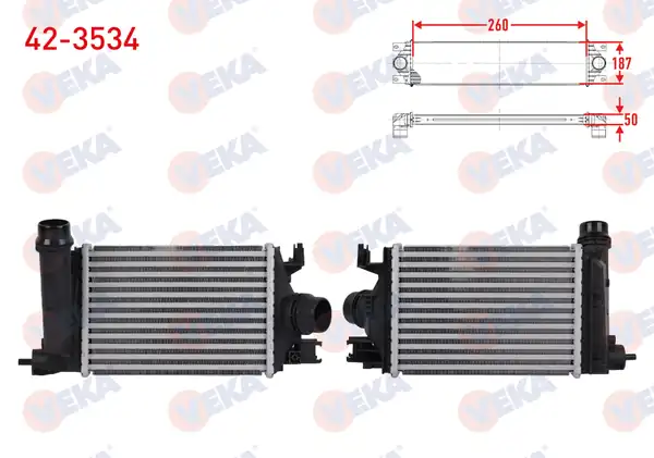 VEKA 42-3534 | Turbo Radyatörü İntercooler Renault Talıant 1 0 Tce 2021 Dacia Sandero III Logan III Jogger 1 0 Tce 2021