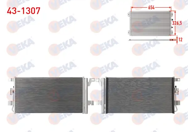 VEKA 43-1307 | Klima Radyatörü 5 mm Fin Audi Q5 Fyb 2 0 TDI 3 0 TDI 2018