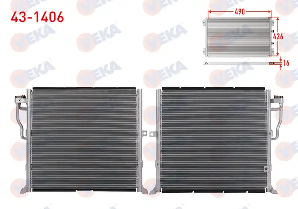 VEKA 43-1406 | Klima Radyatörü BMW 3 Serisi (E36) 316 İ 1990-1998