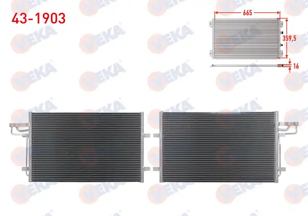 VEKA 43-1903 | Klima Radyatörü Ford Focus II (Da) 1.4İ 2004-2011