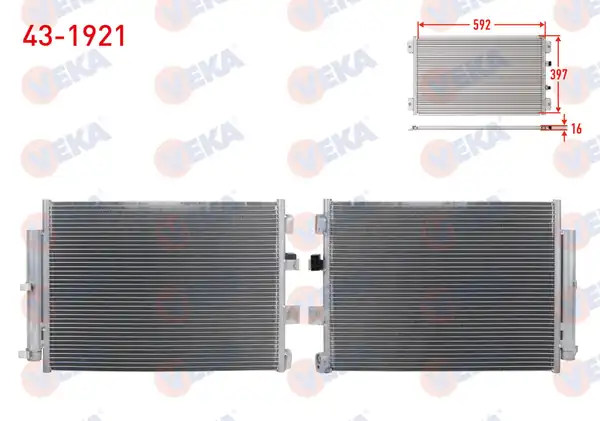 VEKA 43-1921 | Klima Radyatörü Ford Tourneo Connect 1 5 TDCI 1 6 TDCI 2013