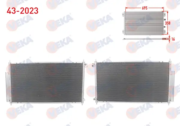 VEKA 43-2023 | Klima Radyatörü Honda Accord VII (Cl) 2.0 16V 2003-2008