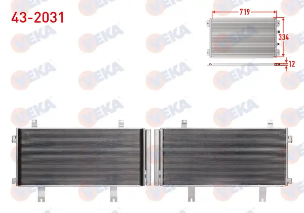 VEKA 43-2031 | Klima Radyatörü Honda Accord X Sedan Cv 1 5 Vtec A T 2019