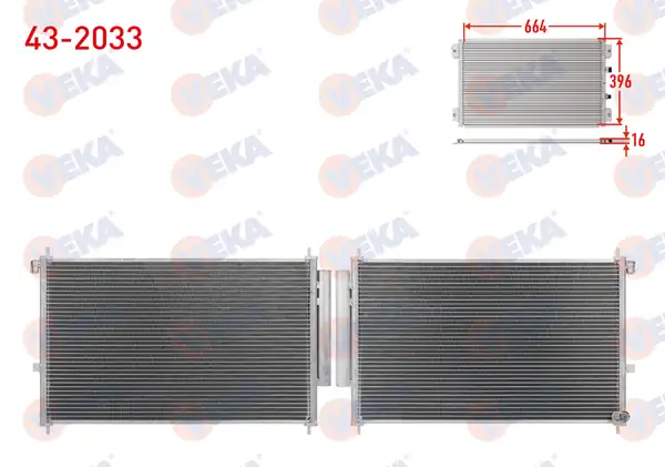 VEKA 43-2033 | Klima Radyatörü Honda Cr V 2013 1 6 İ Dtec 2 0 Awd 2 0 İ Vtec 2 2 İ Dtec