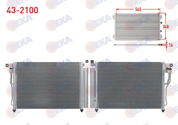 VEKA 43-2100 | Klima Radyatörü Hyundai Accent Era 1.5 CRDI A-T / M-T 2006-2012