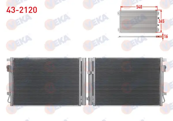 VEKA 43-2120 | Klima Radyatörü Hyundai Accent Blue 1.4 Cvvt 2012 -
