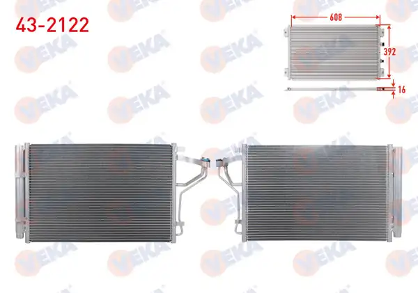 VEKA 43-2122 | Klima Radyatörü Hyundai i30
