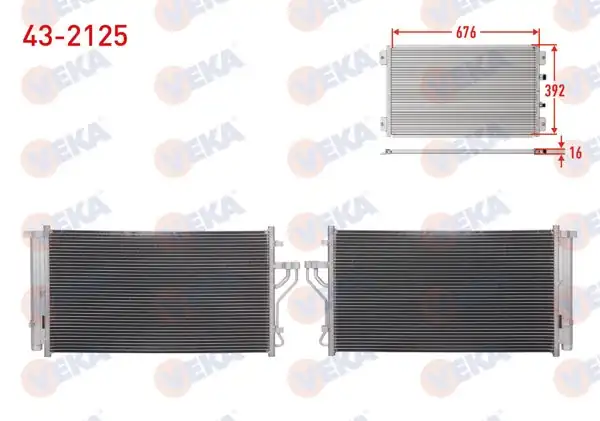 VEKA 43-2125 | Klima Radyatörü Hyundai Ix35 (Lm) 1.6 GDI 2010 -