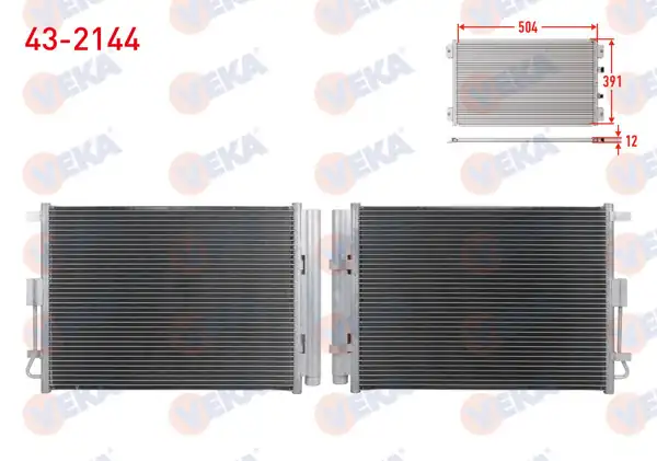 VEKA 43-2144 | Klima Radyatörü Hyundai i30 (Gd) 1.6 T-GDI 2011-2017
