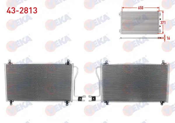 VEKA 43-2813 | Klima Radyatörü Mercedes Sprinter 2t 901 902 208 CDI 1995 2006