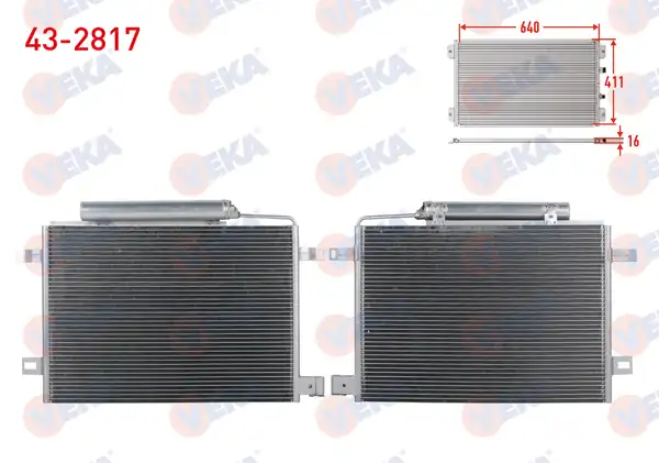 VEKA 43-2817 | Klima Radyatörü Mercedes A Serisi W169 A 150 2004 2012