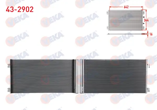 VEKA 43-2902 | Klima Radyatörü Mini Cooper R56 1 6i 1 6 D 2010 Cooper One 1 4i 1 6i 2010