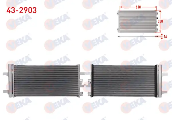 VEKA 43-2903 | Klima Radyatörü Mini Cooper F55 1 5 1 5 D 2013 Cooper S F55 2 0 2013 Clubman F54 1 5 2014