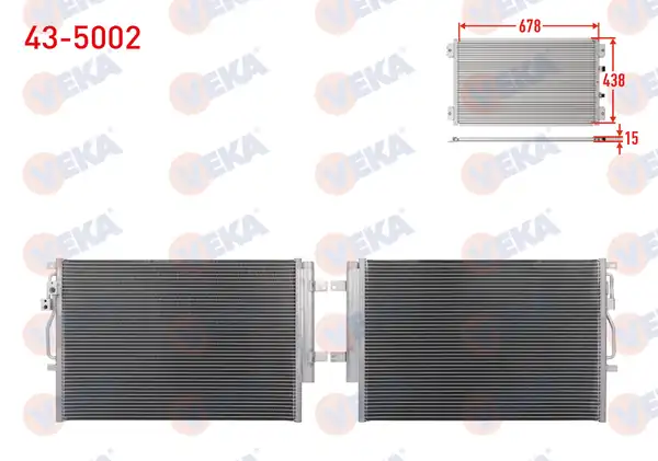 VEKA 43-5002 | Klima Radyatörü Chery Omoda 5 T19c Tıggo 7 Pro T1e Tıggo 8 Pro T1d 1 6 T GDI 2022