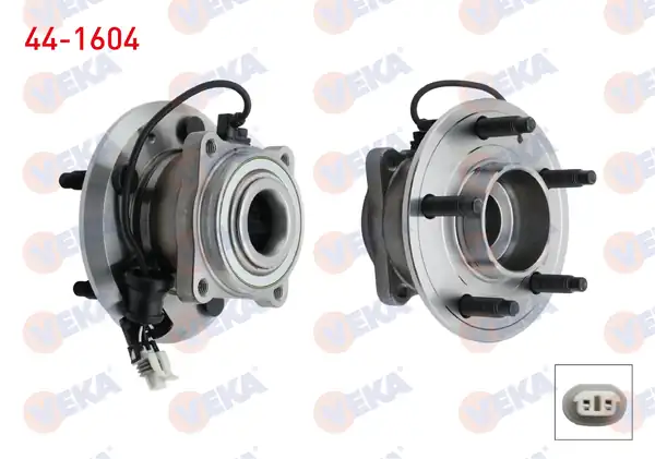 VEKA 44-1604 | Porya Sol-Sağ Arka Rulmanlı Chevrolet Captiva (C100) 2.0 D 5 Bijon ABS Sensörlü 2006-2012