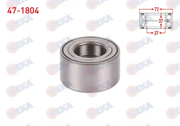 VEKA 47-1804 | Ön Tekerlek Rulmanı Sol Sağ 37x72x37 Albea