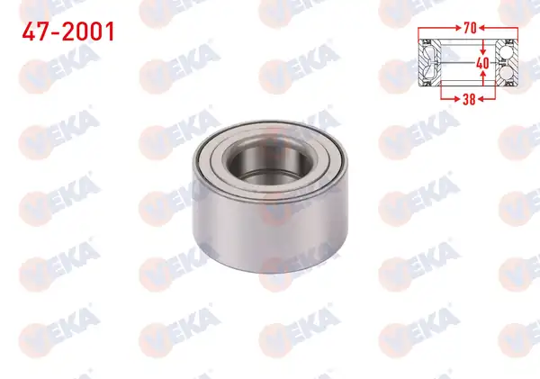 VEKA 47-2001 | Ön Arka Tekerlek Rulmanı Sol Sağ 38x73x40 Honda Civic V