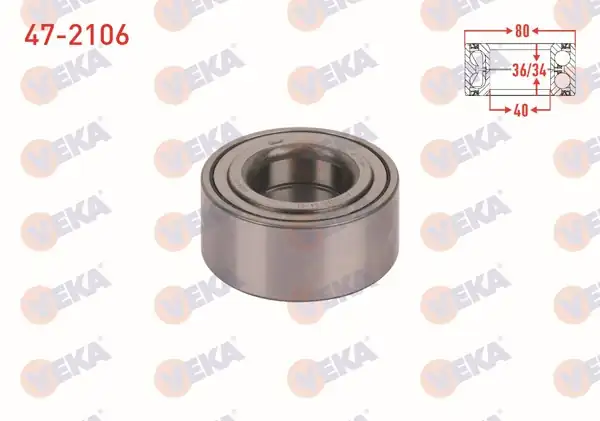 VEKA 47-2106 | On Tekerlek Rulmanı Sol-Sağ 40X80x36 / 34 Hyundai Sonata II