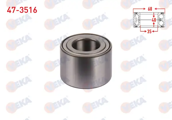 VEKA 47-3516 | Arka Tekerlek Rulmanı Sol Sağ 35x68x48 Renault Traffic II 1 9 dCi 2 5 dCi 2001 2014 Opel Vivaro 1 9 Dı 2 5 Dtı 2002 2014