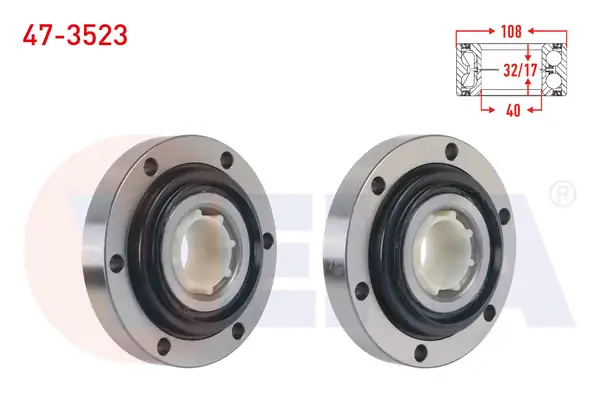 VEKA 47-3523 | Ön Tekerlek Rulmanı Sol Sağ 40x108x32 17 Renault 21 Concorde 2 0 1986 1993