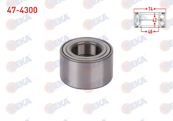 VEKA 47-4300 | Ön Tekerlek Rulmanı Sol Sağ 40x74x42 Toyota Corolla