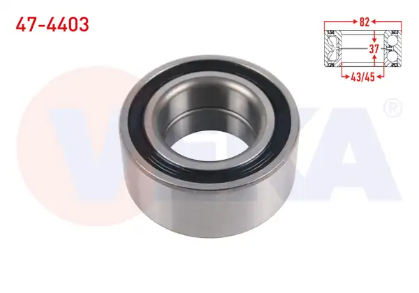 VEKA 47-4403 | Ön Tekerlek Rulmanı Sol Sağ 43 45x82x37 Passat