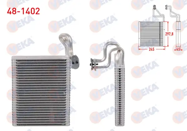 VEKA 48-1402 | Klima Evaporatoru Borulu 297 8x245x45 Bmw X5 E70 2006 2013 X5 F15 2013 2018 X6 E71 2009 2014 X6 F16 2014 2019