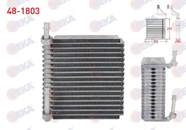 VEKA 48-1803 | Klima Evaporatoru Borulu 219x215x90 Fiat Albea 1 3 JTD 1 4 2003 2007 Palio 1 6i 16v 1 7 TD 1996 2005