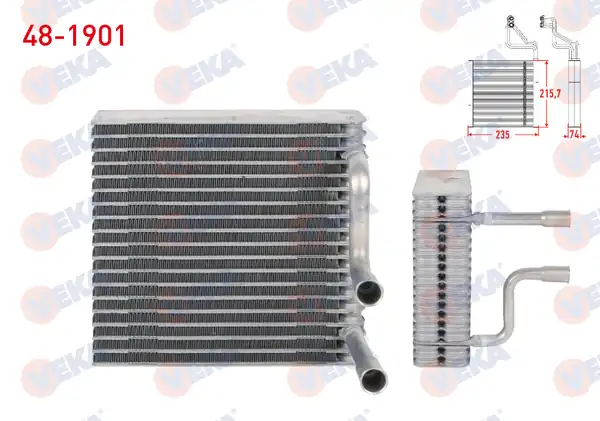 VEKA 48-1901 | Klima Evaporatoru Borulu 235x215 7x74 Ford Focus