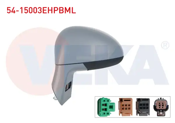 VEKA 54-15003EHPBML | Dış Dikiz Aynası Sol Elektrikli Isıtmalı Astarlı Otomatik Katlanır Asferık Hafızalı Mavi Camli Citroen C4 2004 2009
