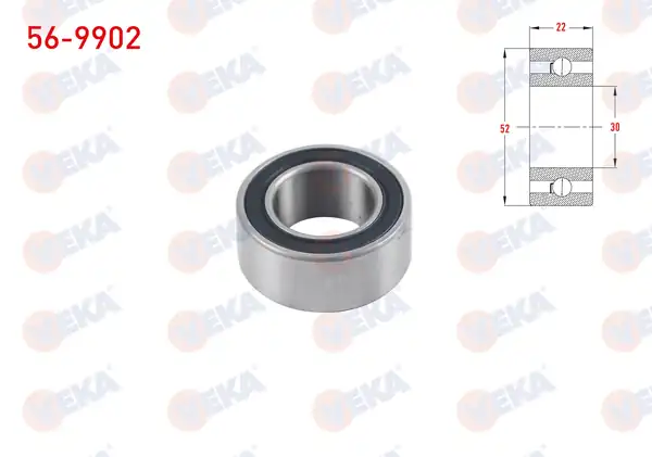 VEKA 56-9902 | Universal Klima Rulmanı 30x52x22