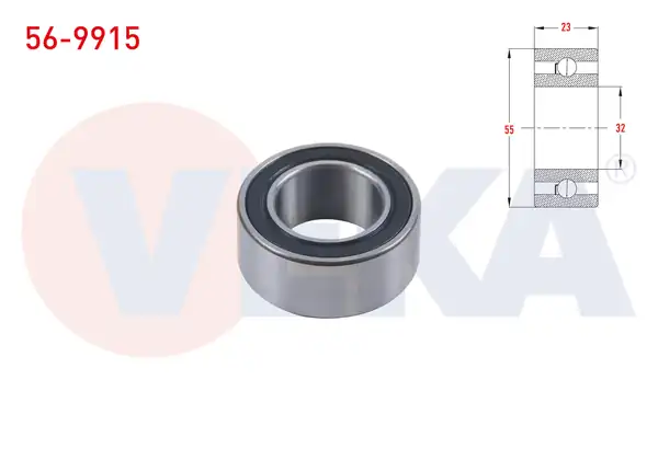 VEKA 56-9915 | Universal Klima Rulmanı 32x55x23