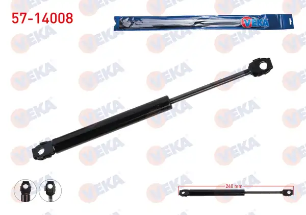 VEKA 57-14008 | Motor Kaput Amortisörü 240mm 380n Bmw 5 Serisi E34 1987 1996 2 Adet