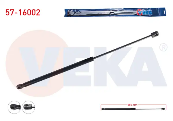 VEKA 57-16002 | Bagaj Amortisörü 585mm / 500N Chevrolet Captiva (C100) 2006-2012 / Opel Antara 2007-| 2 Adet