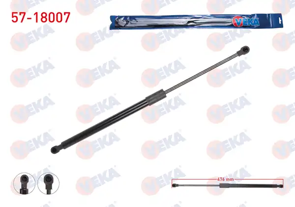 VEKA 57-18007 | Bagaj Amortisörü 476mm 360n Fiat Palio HB 5 Kapı 1996 2005 2 Adet