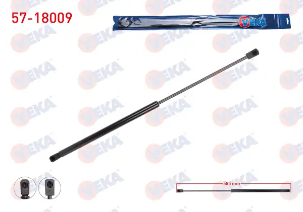 VEKA 57-18009 | Bagaj Amortisörü 585mm 270n Fiat Tipo 1990 2000 2 Adet