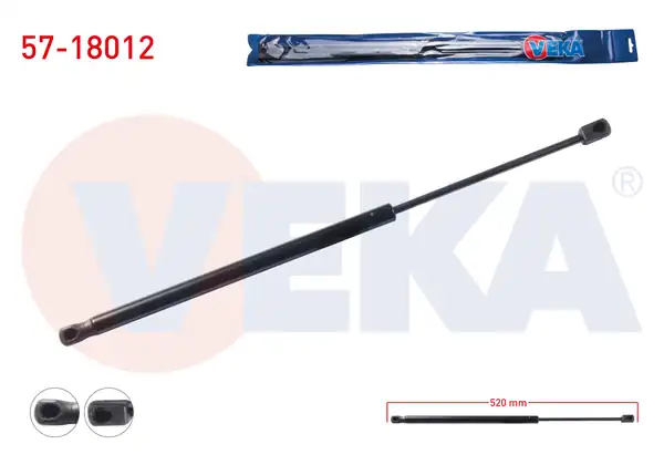 VEKA 57-18012 | Bagaj Amortisörü 520mm 360n Fiat Brava 182 1995 2002 2 Adet