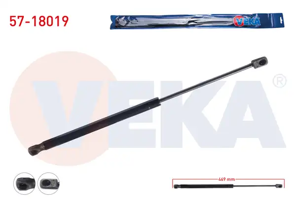VEKA 57-18019 | Bagaj Amortisörü 469mm 320n Fiat Bravo 182 1995 2004 2 Adet