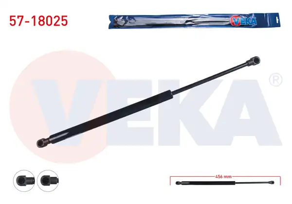VEKA 57-18025 | Bagaj Amortisörü 456mm 350n Fiat 500 312_ 2012 2 Adet